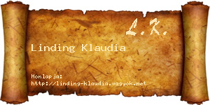 Linding Klaudia névjegykártya